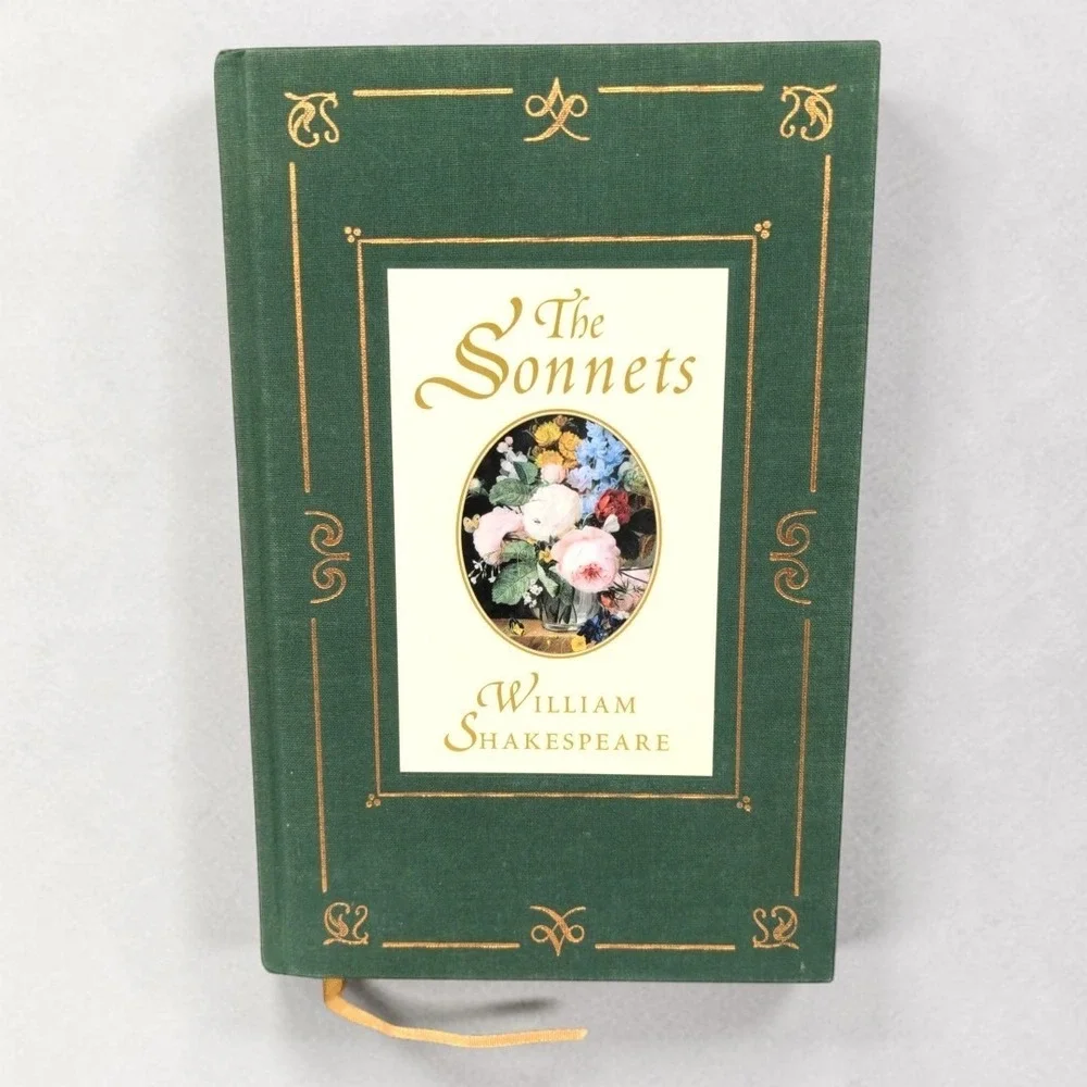 VTG Barnes & Noble The Sonnets William Shakespeare Hardcover Green Gold Y2K 2001